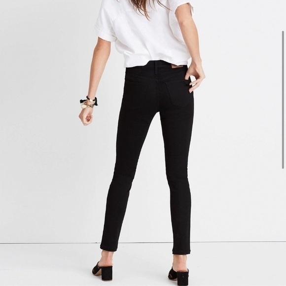 Madewell 9" High Rise Skinny Jeans in Black Frost Size 30 - Picture 2 of 8